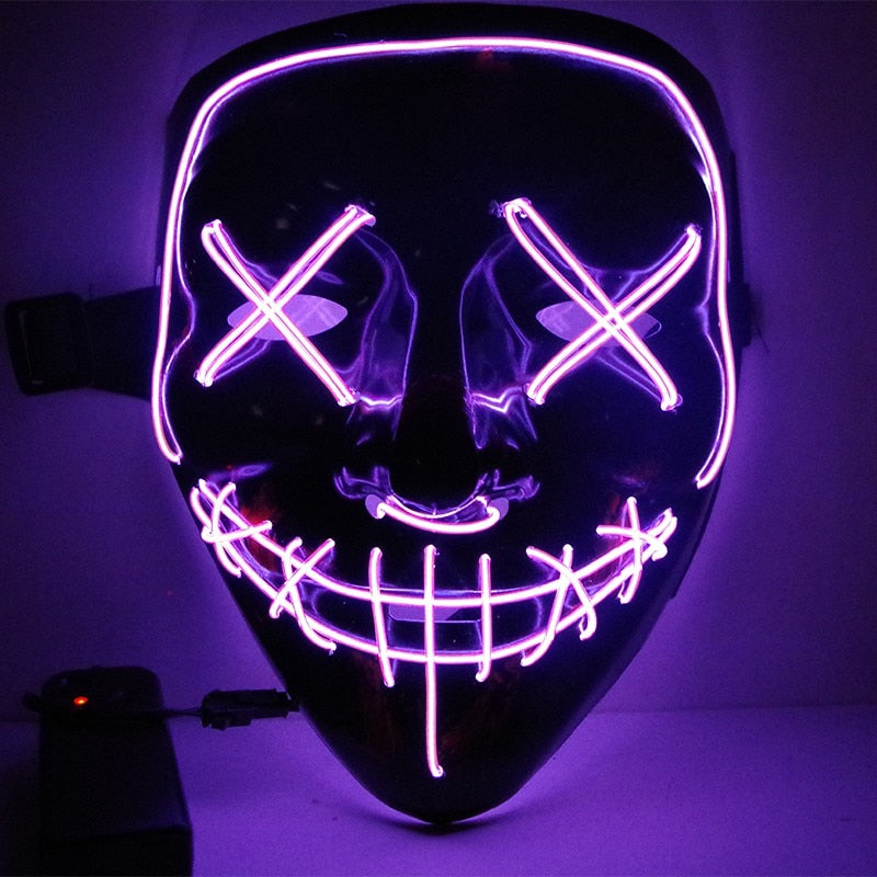 Máscaras de Horror Led para Festas